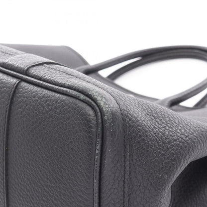 Hermes Tote Garden Party PM Black Leather Calfskin — view 9