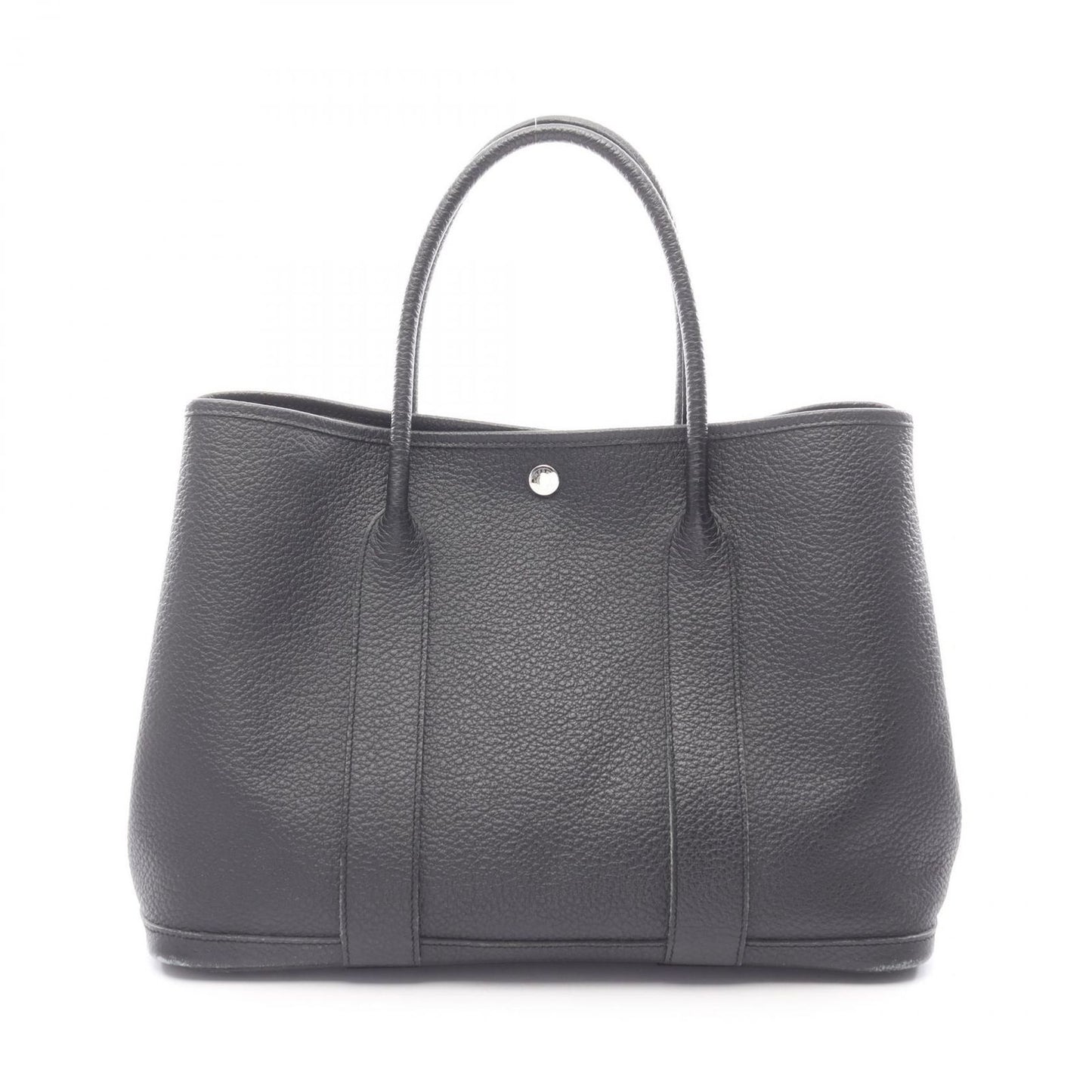 Hermes Tote Garden Party PM Black Leather Calfskin