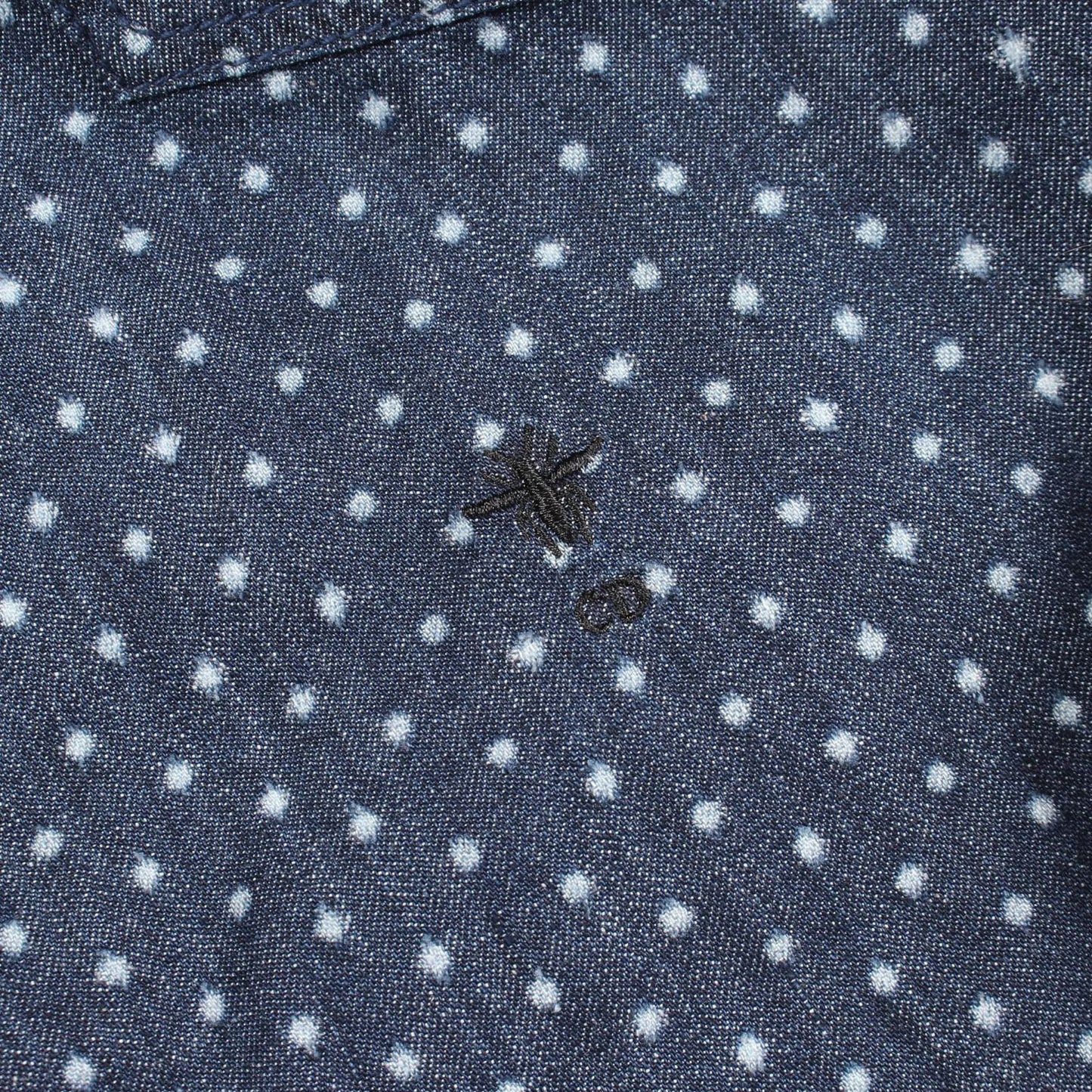 Dior Bee Embroidery Dot Pattern Cotton Shirt — view 6