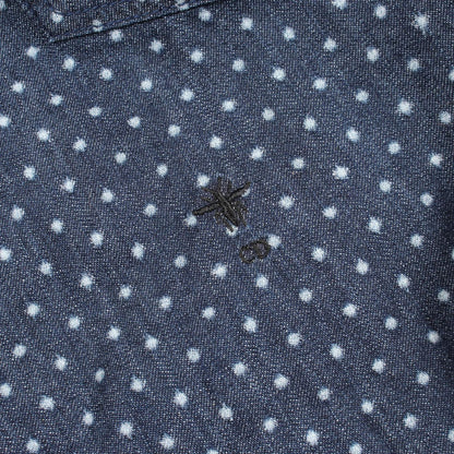 Dior Bee Embroidery Dot Pattern Cotton Shirt — view 6