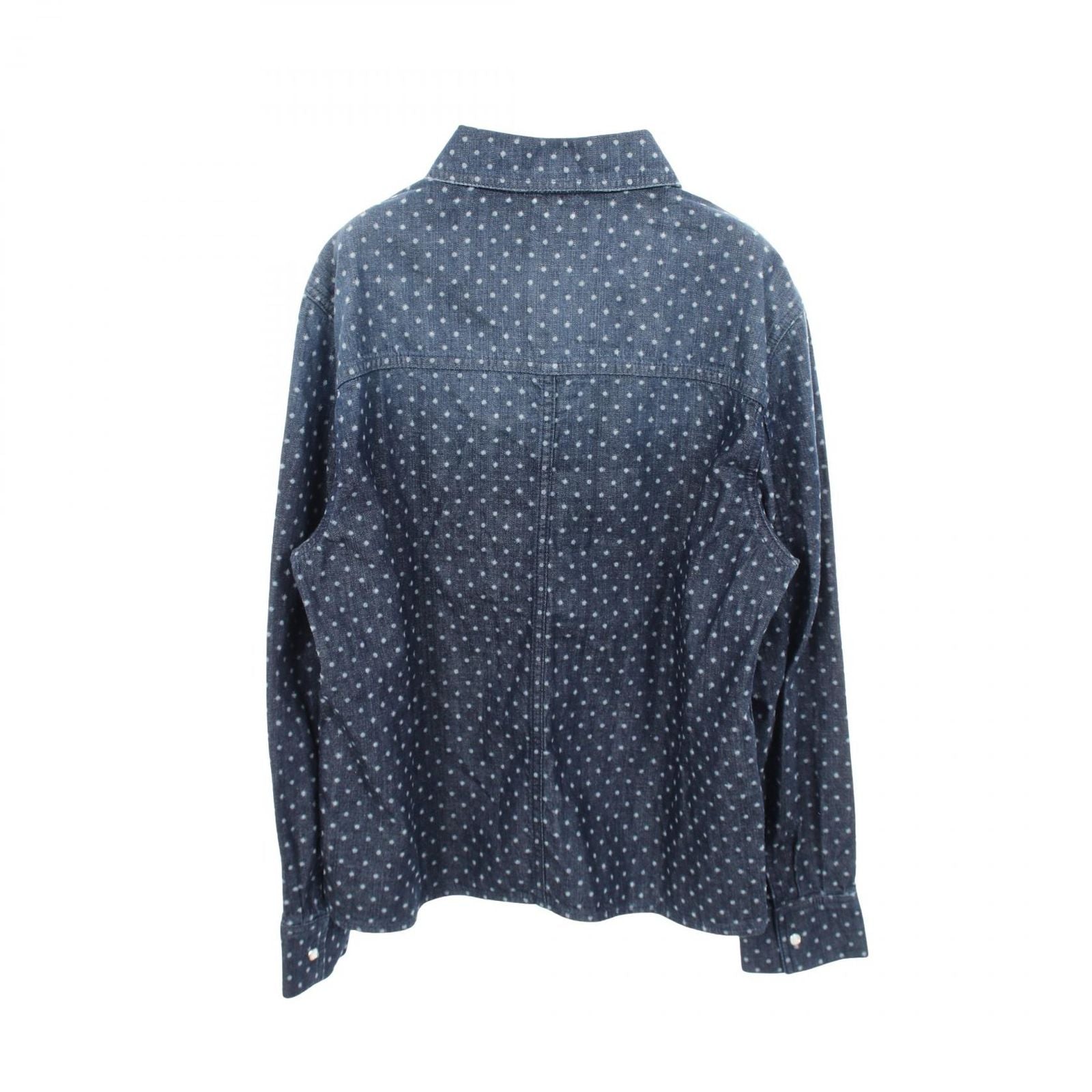 Dior Bee Embroidery Dot Pattern Cotton Shirt — view 2