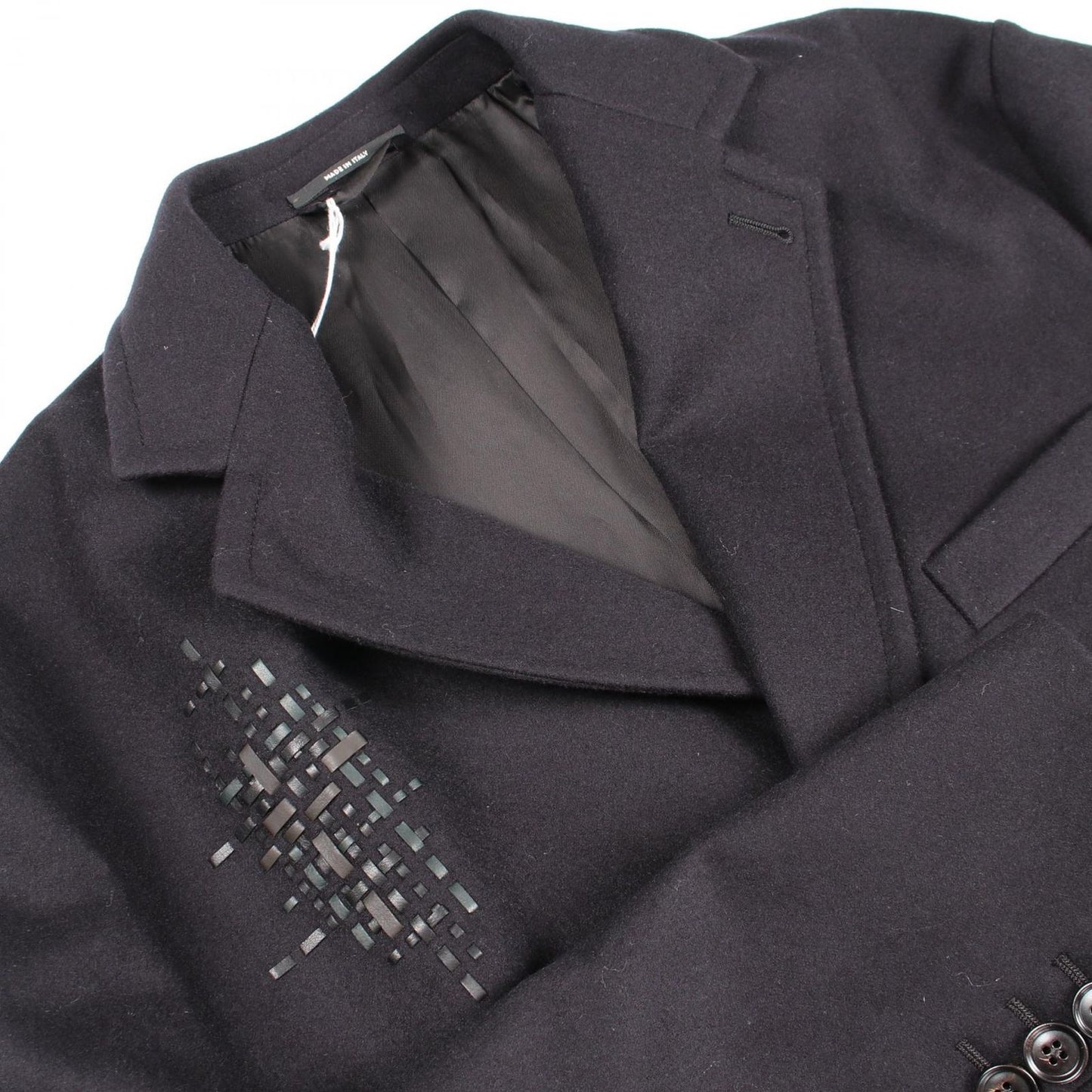 Hermes Leather Patch Wool Jacket — view 7