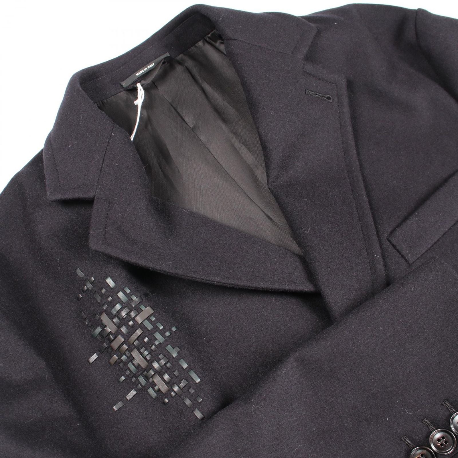 Hermes Leather Patch Wool Jacket — view 7