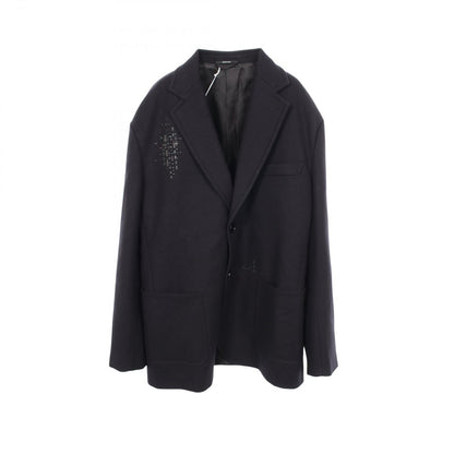 Hermes Leather Patch Wool Jacket