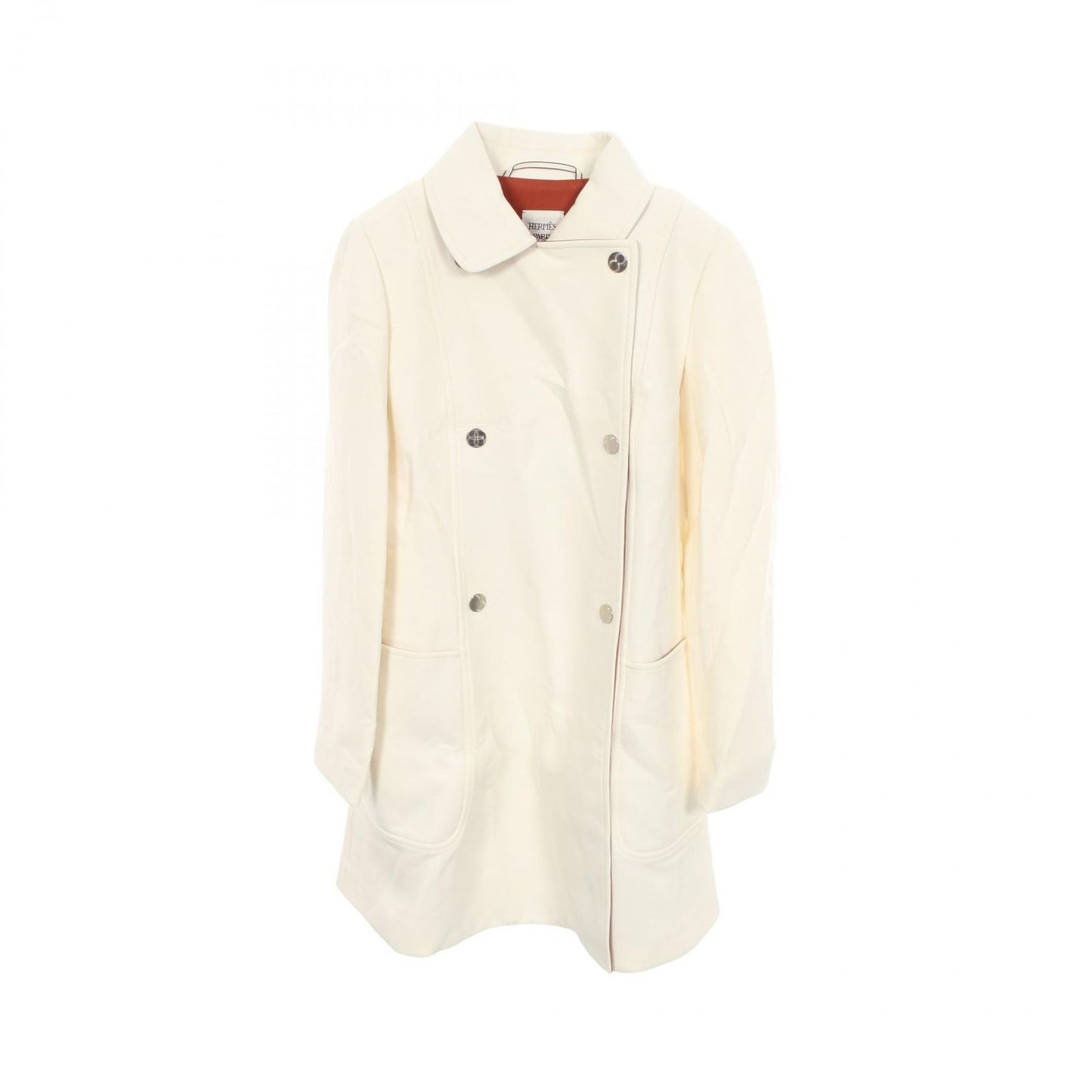 Hermes Wool Coat White