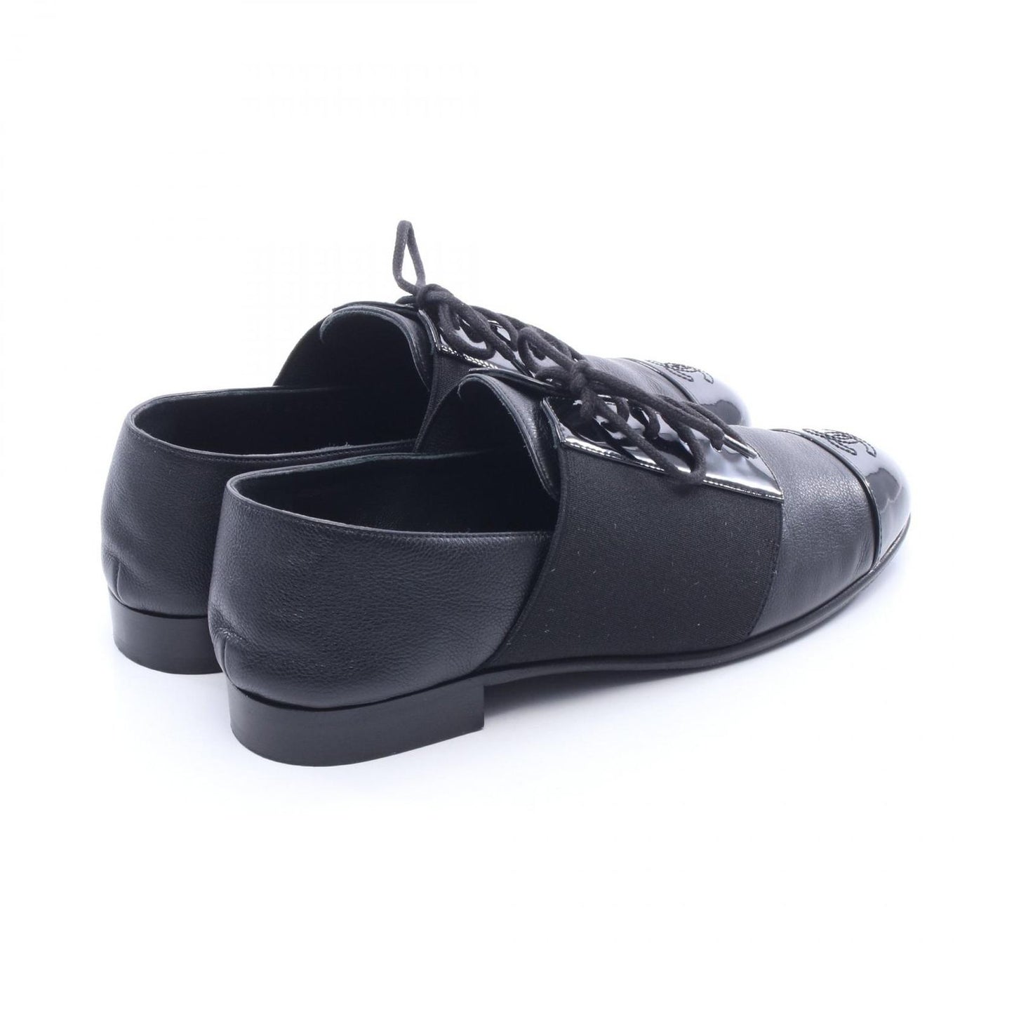 Chanel Loafers CC Logo Leather Patent Shoes — view 2