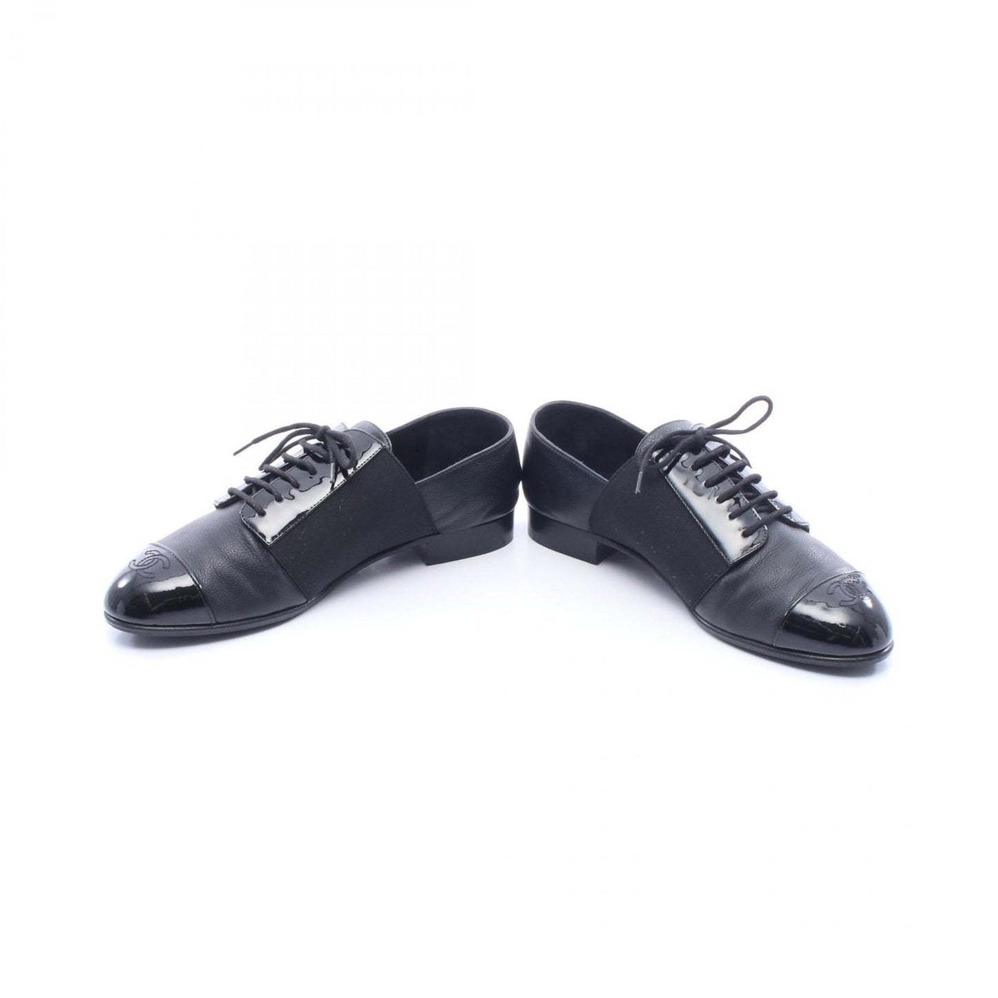 Chanel Loafers CC Logo Leather Patent Shoes — view 3