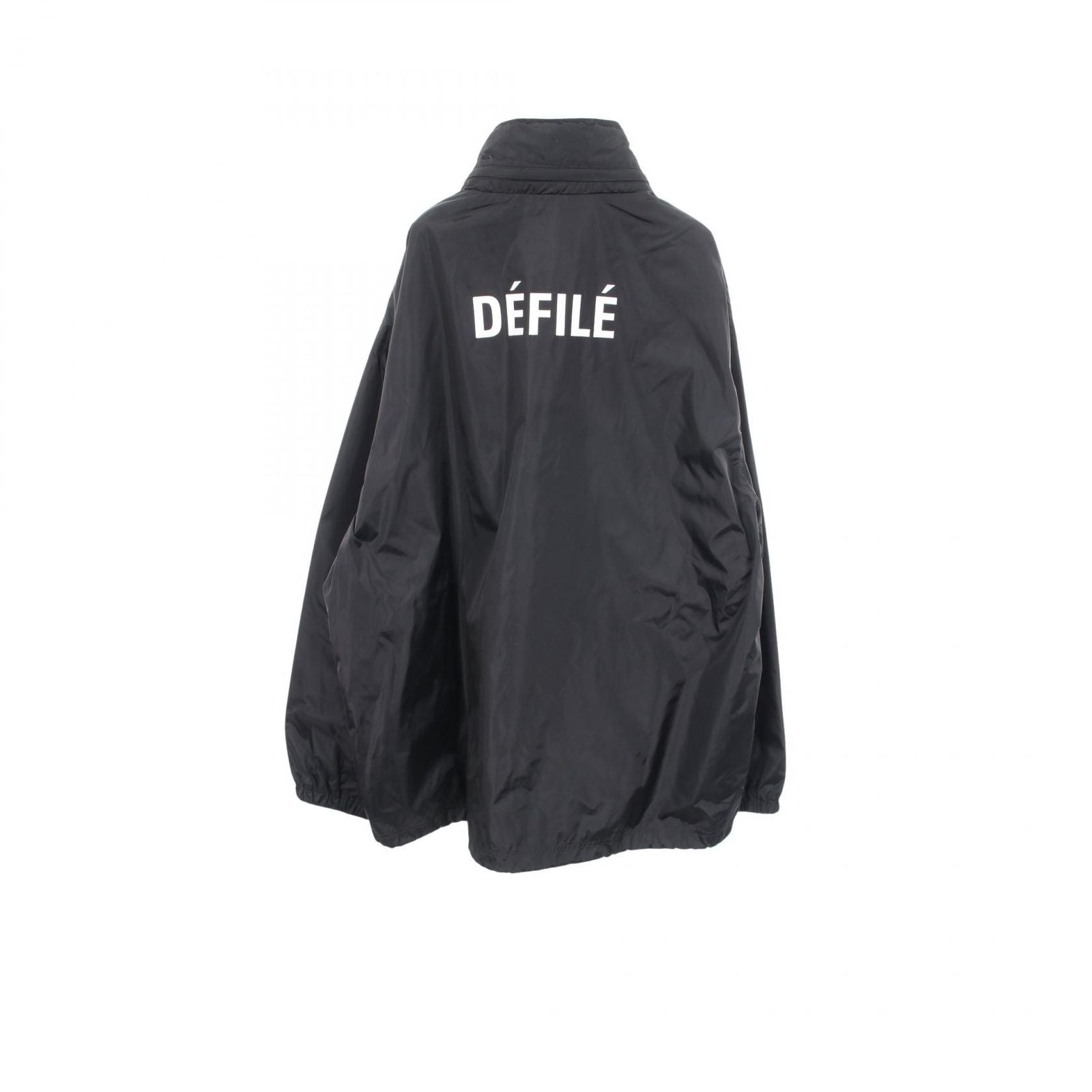 Balenciaga Logo Print Hooded Nylon Jacket — view 2