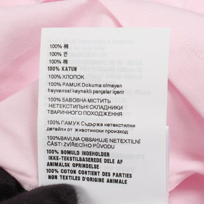 Prada Logo Embroidery Long Sleeve Pink Cotton Shirt — view 4