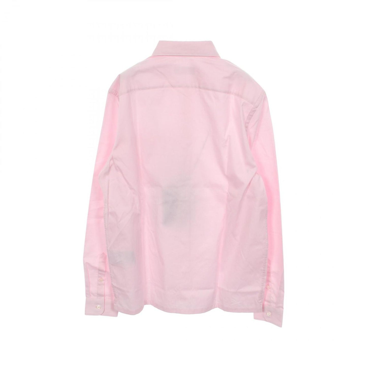 Prada Logo Embroidery Long Sleeve Pink Cotton Shirt — view 2