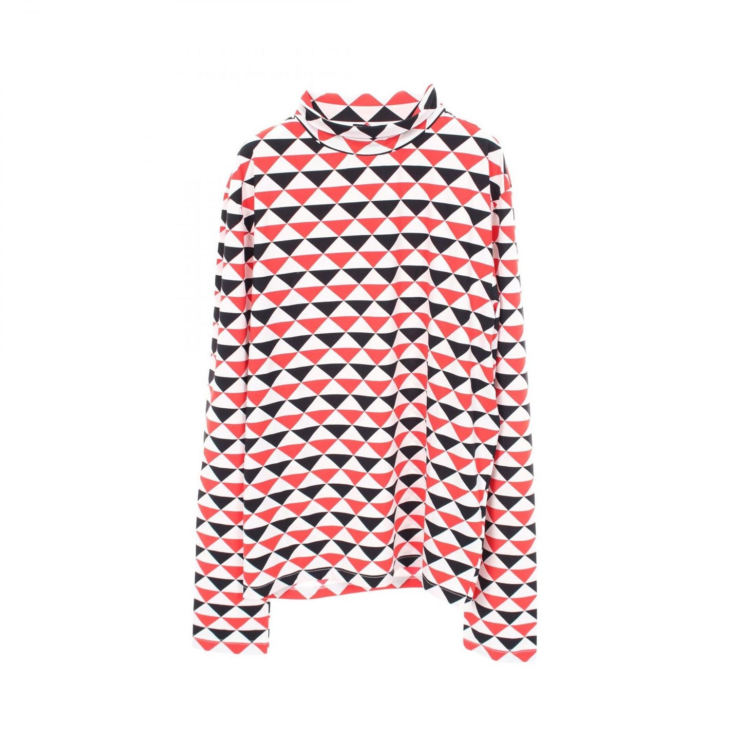 Prada Top Geometric Stretch Multi Turtleneck Top