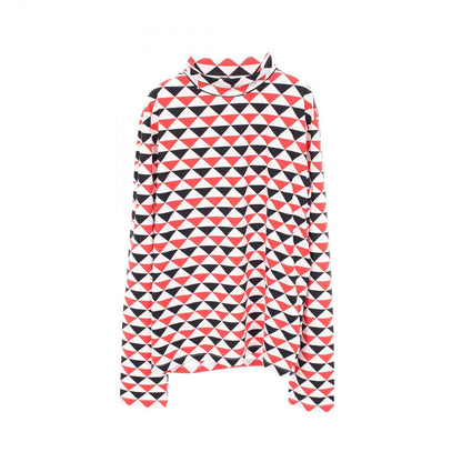 Prada Top Geometric Stretch Multi Turtleneck Top