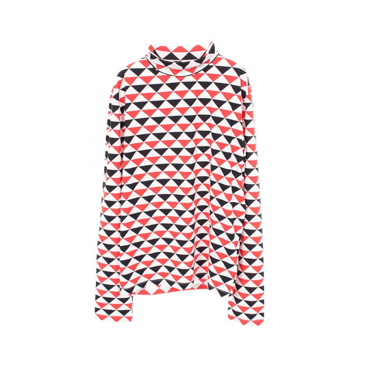 Prada Top Geometric Stretch Multi Turtleneck Top