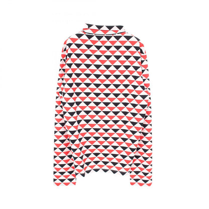Prada Top Geometric Stretch Multi Turtleneck Top — view 2