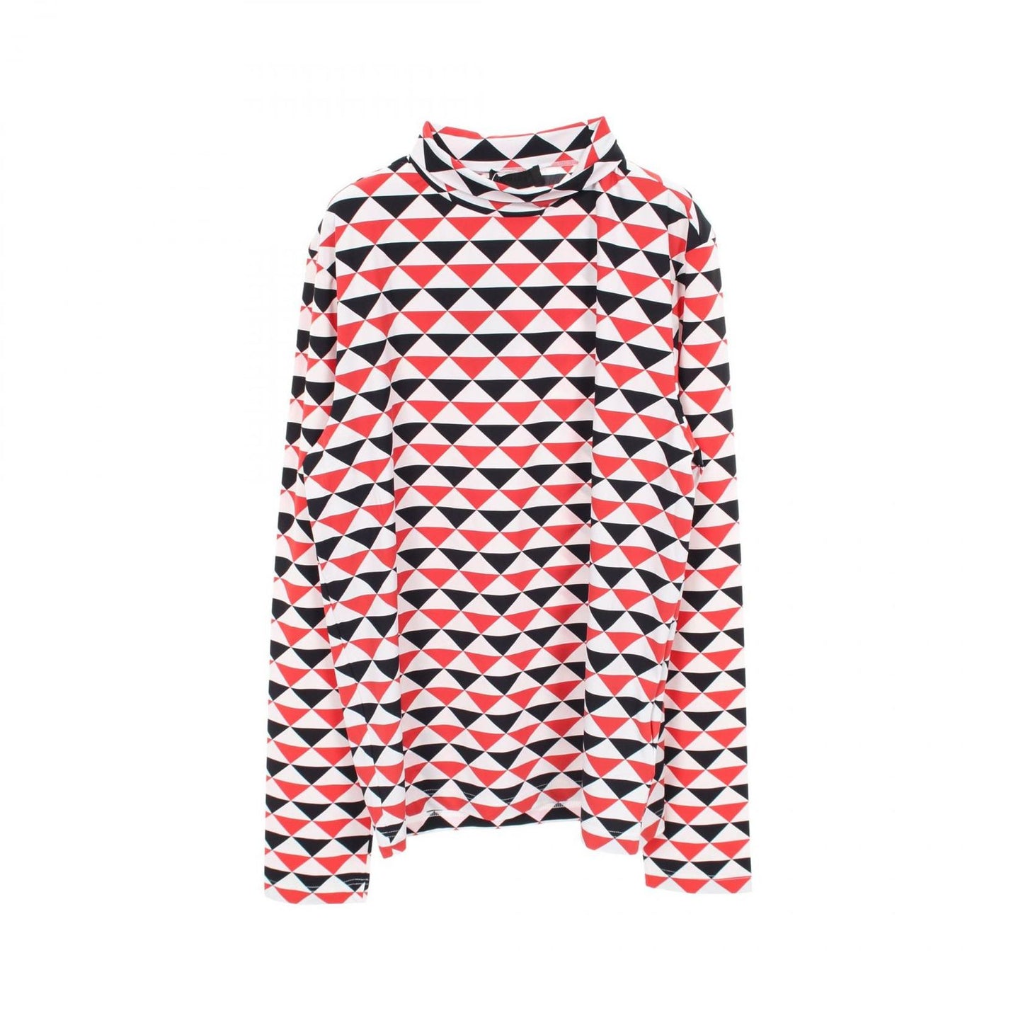 Prada Top Geometric Stretch Turtleneck Long