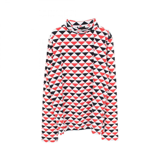 Prada Top Geometric Stretch Turtleneck Long