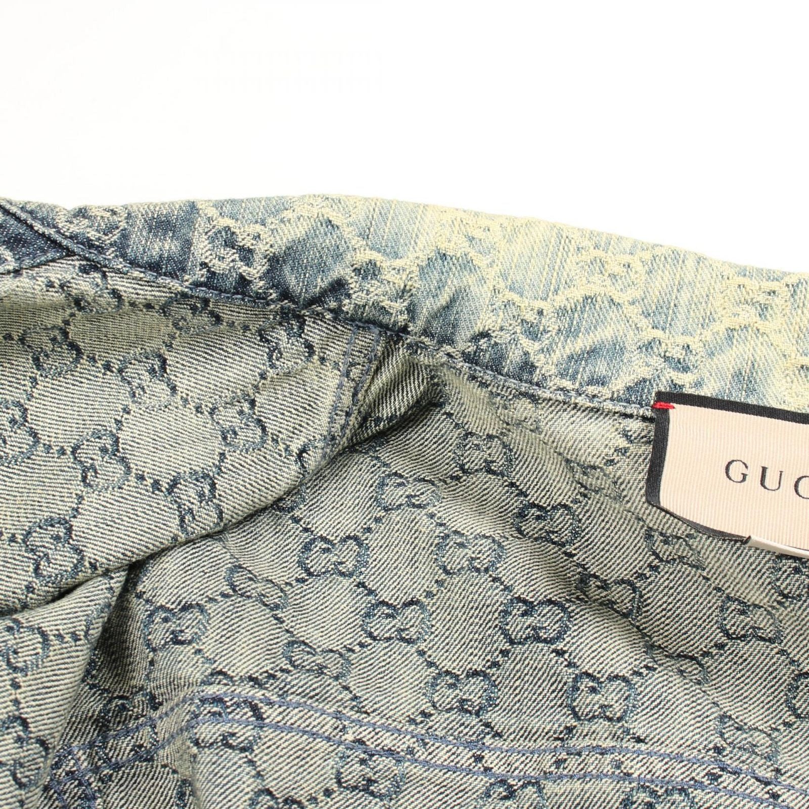Gucci Denim Jacket GG Jacquard Cotton — view 8