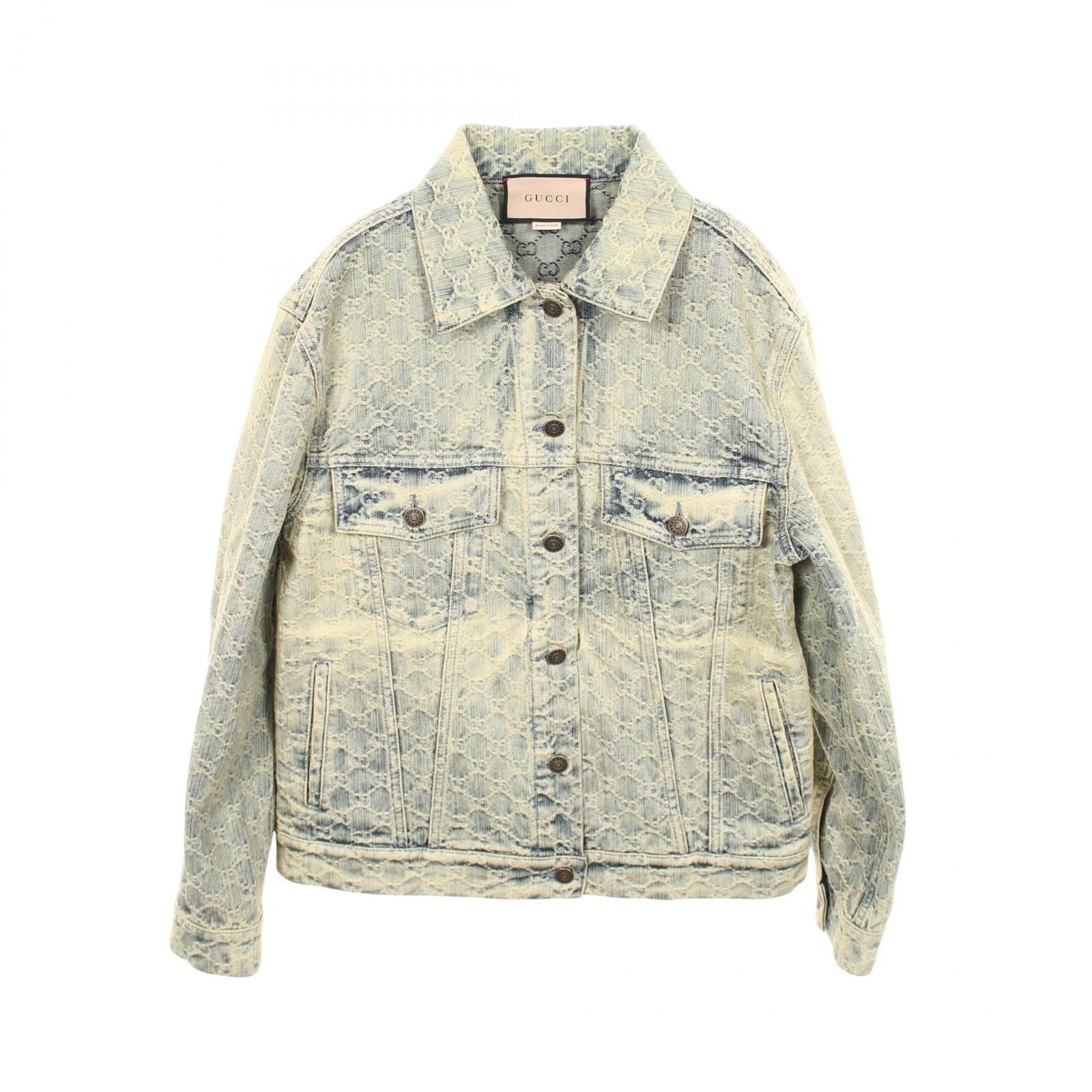 Gucci Denim Jacket GG Jacquard Cotton