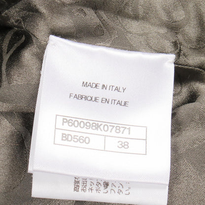 Chanel CC Logo Button Fur Jacket Brown Cashmere — view 6