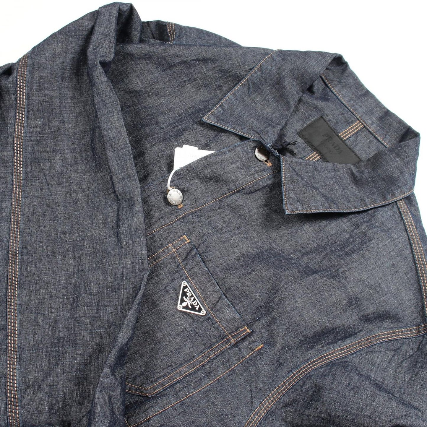 Prada Denim Jacket Chambray Navy — view 6