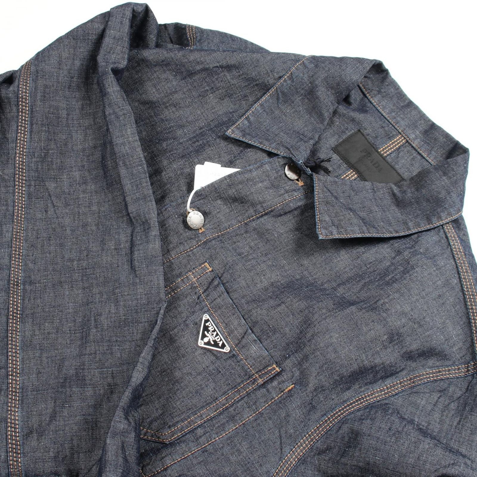Prada Denim Jacket Chambray Navy — view 6