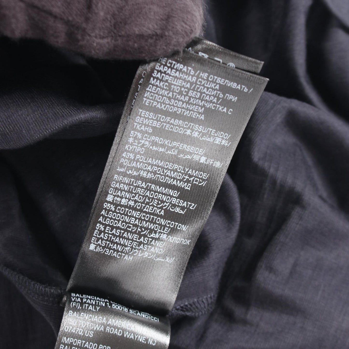 Balenciaga Dress Mock Neck T-Shirt Dark Navy — view 4