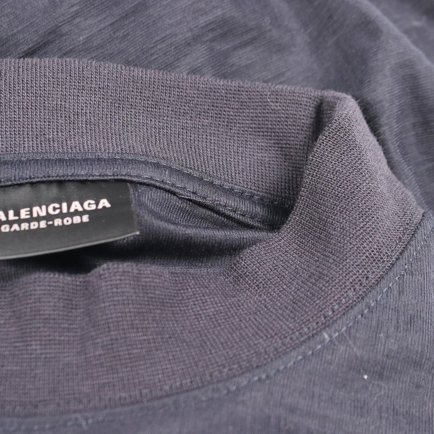 Balenciaga Dress Mock Neck T-Shirt Dark Navy — view 6