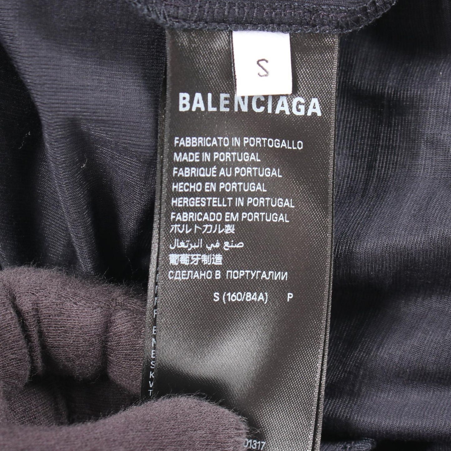 Balenciaga Dress Mock Neck T-Shirt Dark Navy — view 5