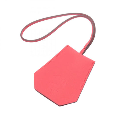 Hermes Charm Clochette Rouge Tomato Leather Keychain