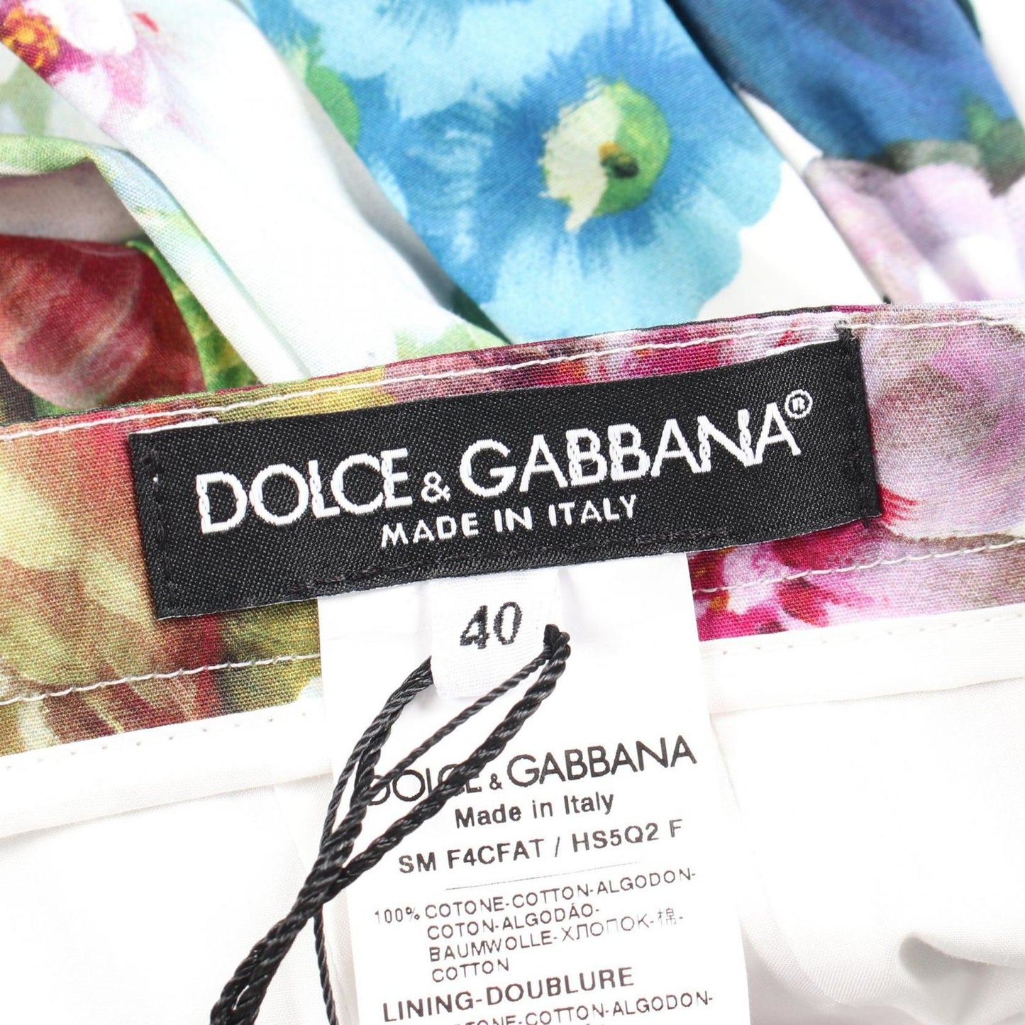 Dolce & Gabbana Skirt Floral Print No 40 Cotton — view 3