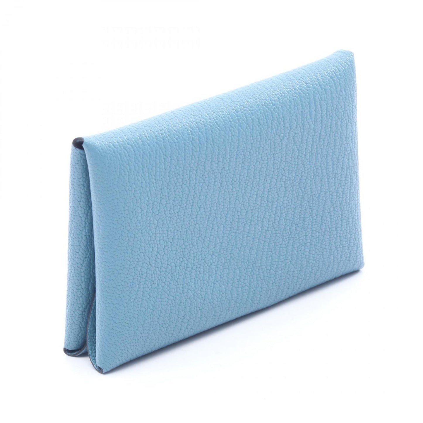 Hermes Coin Case Calvi Duo New Blue Jean Leather — view 2