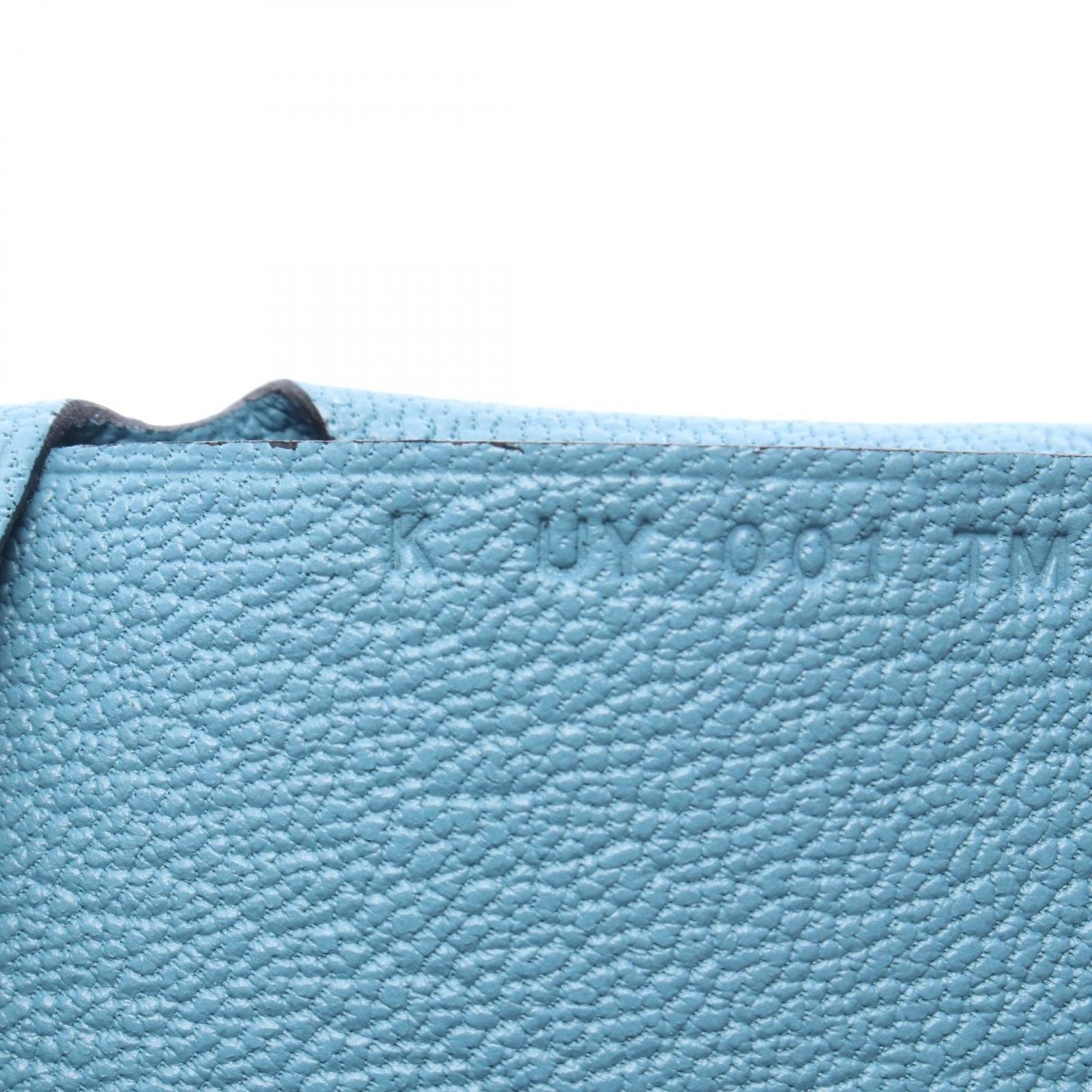 Hermes Coin Case Calvi Duo New Blue Jean Leather — view 5