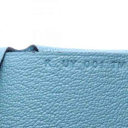 Hermes Coin Case Calvi Duo New Blue Jean Leather — view 5