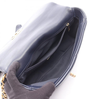 Chanel Shoulder Bag 19 D'isneuf Quilted 2-Way Navy Lambskin 19 Chain — view 3