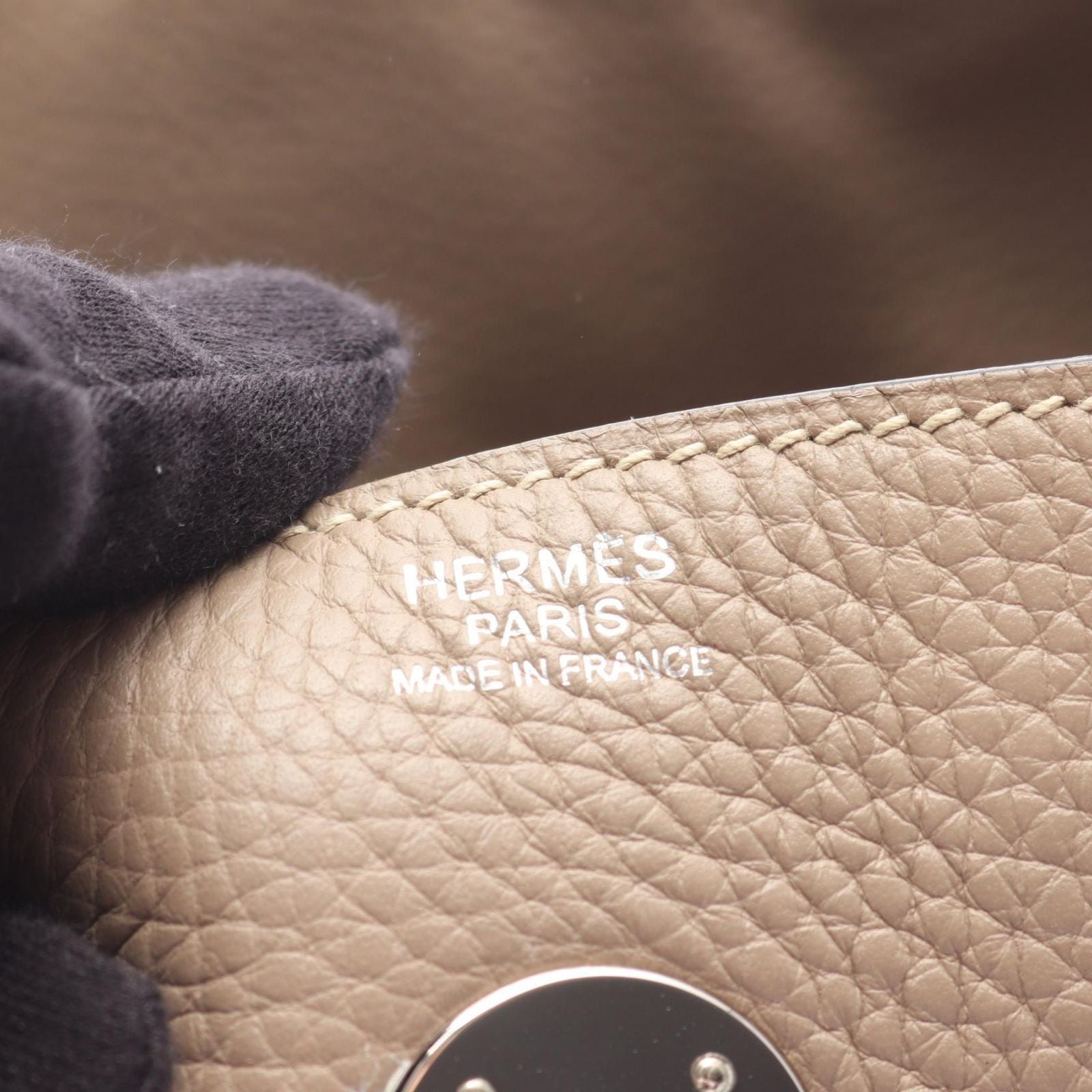 Hermes Shoulder Bag Lindy 30 Tourtier Legre Others Gray — view 4