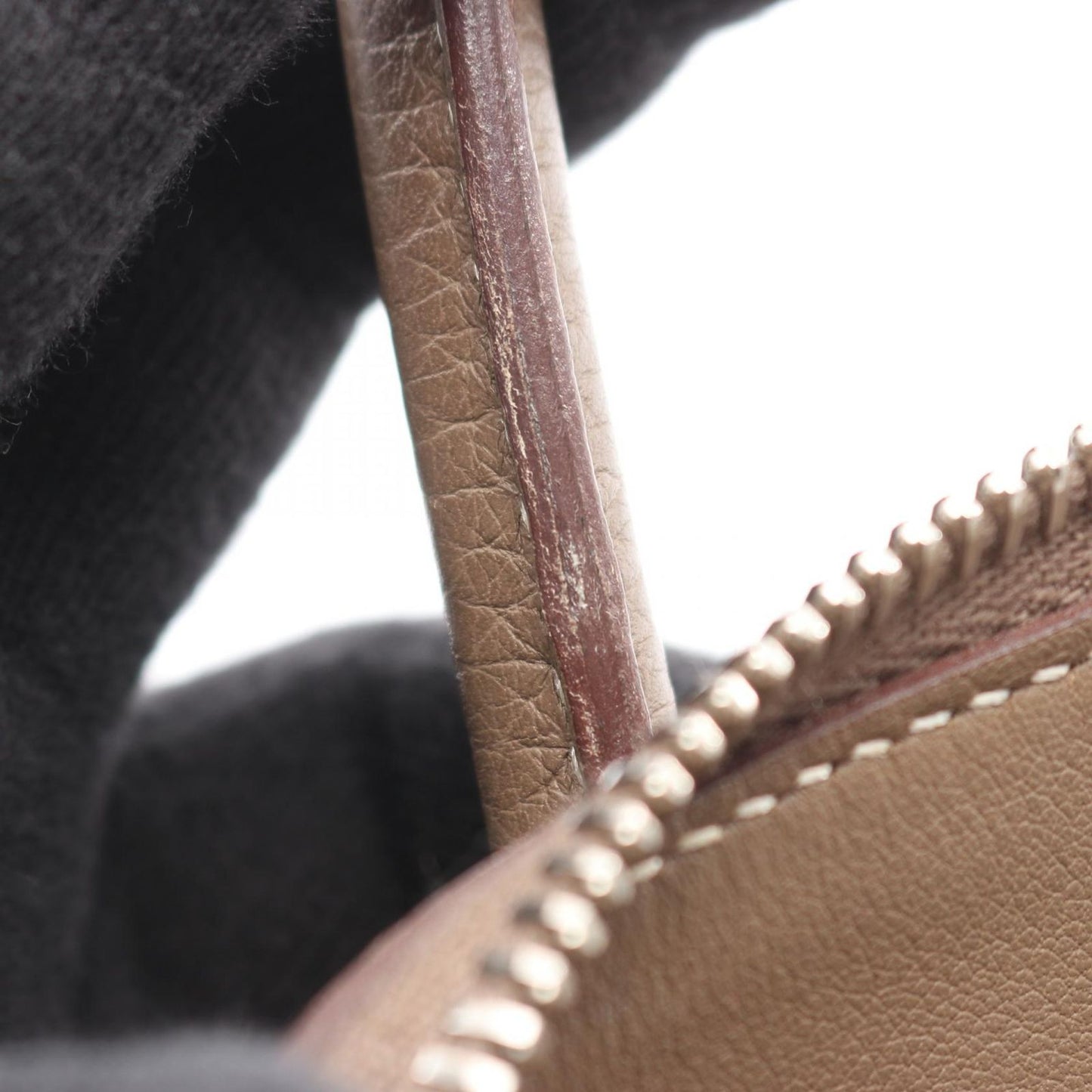 Hermes Handbag Tall 31 2-Way Etoupe Leather — view 9