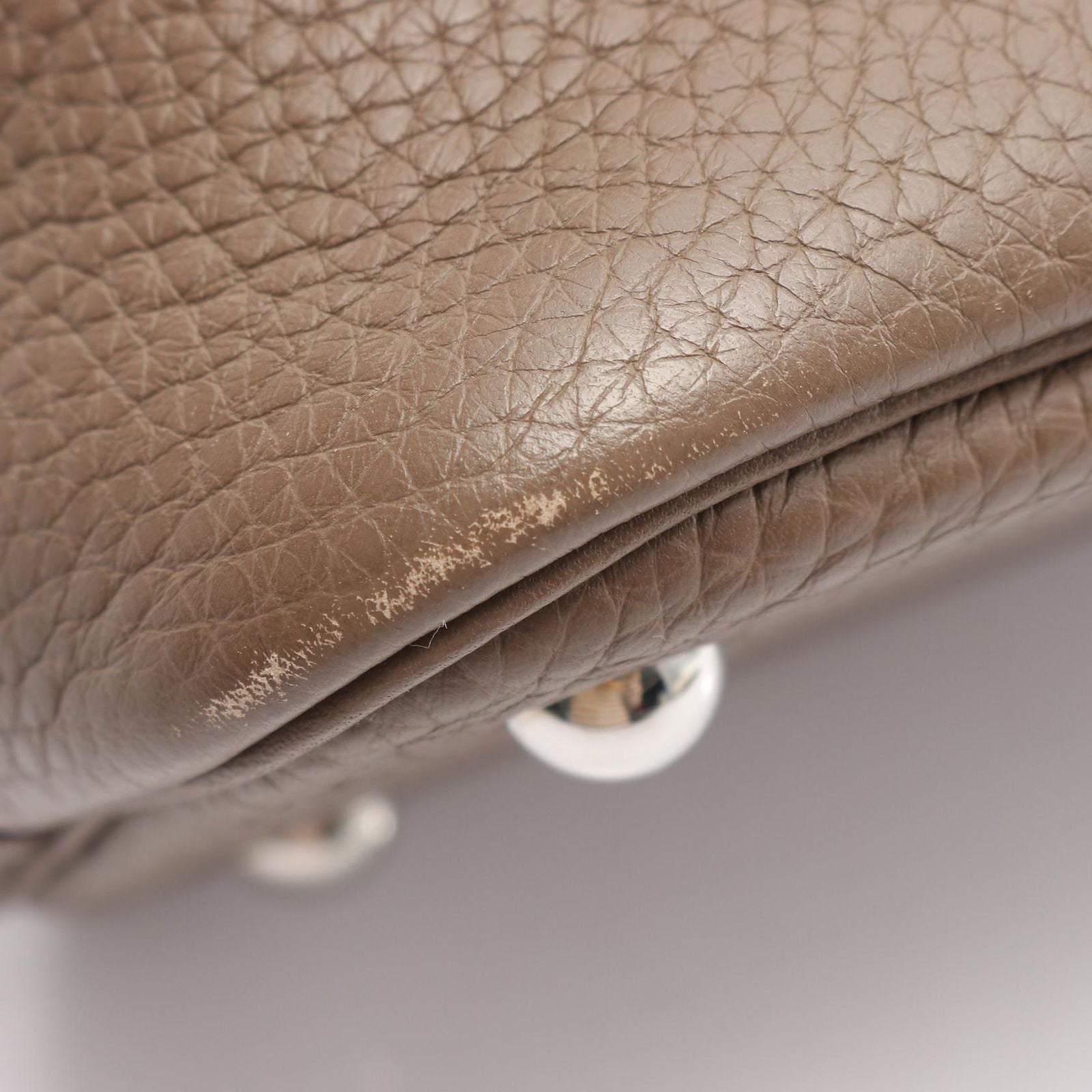 Hermes Handbag Tall 31 2-Way Etoupe Leather — view 7