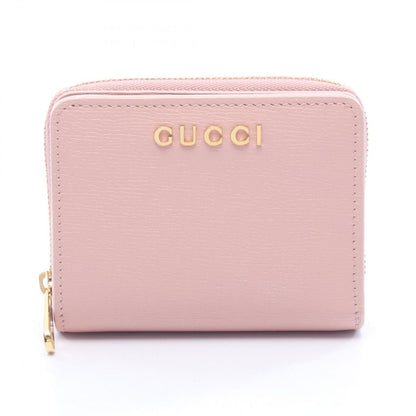 Gucci Bifold Wallet Script Mini Light Pink Leather