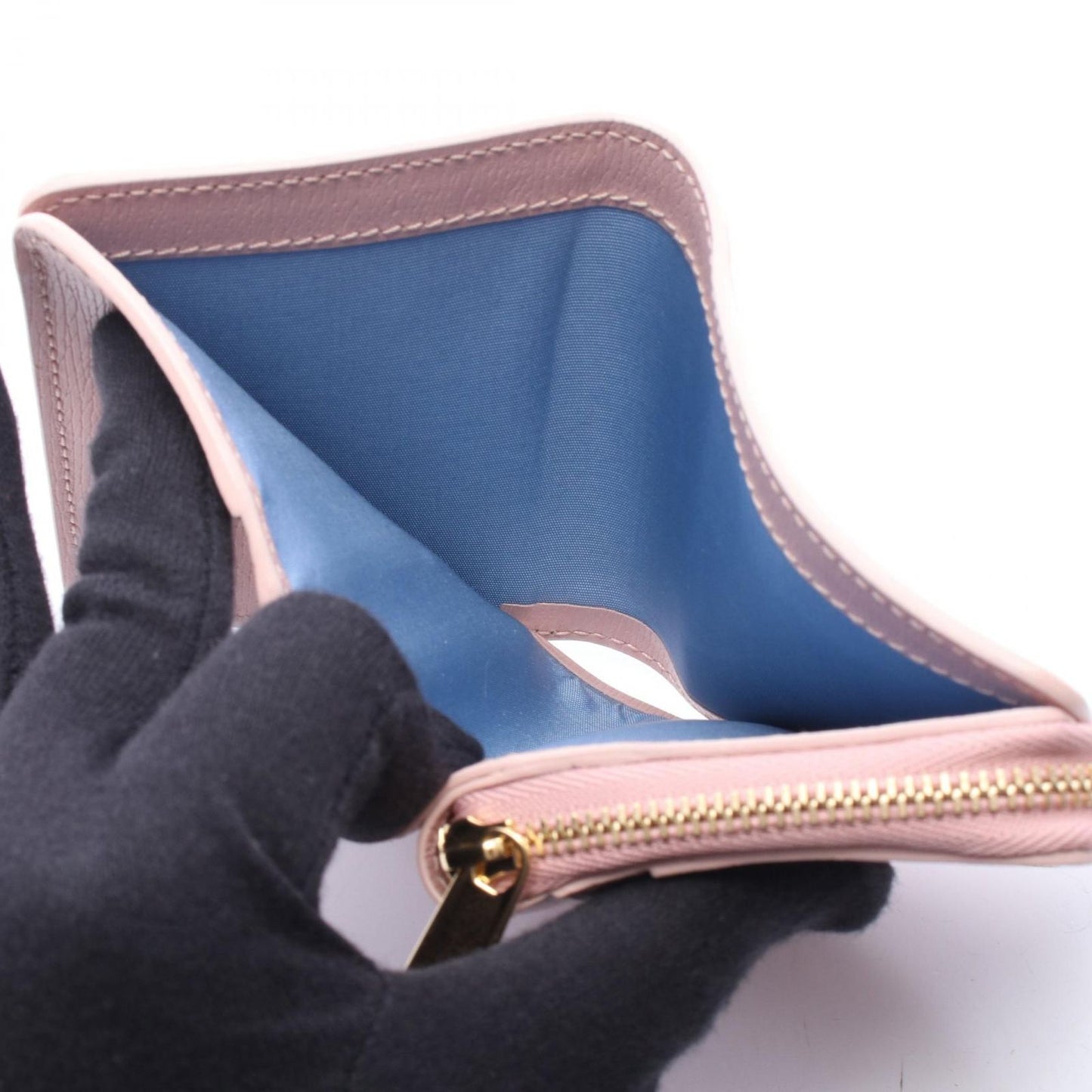 Gucci Bifold Wallet Script Mini Light Pink Leather — view 6