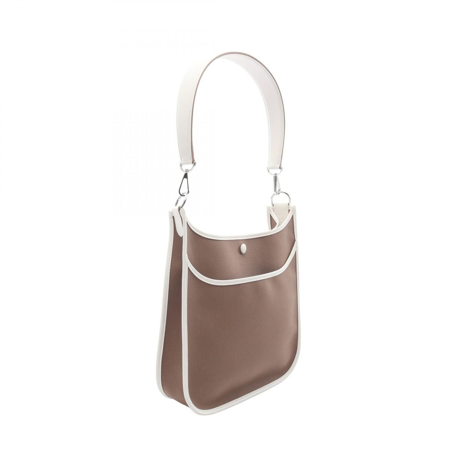 Hermes Shoulder Bag Neo Evelyne PM Etoupe Dune Gripere Canvas Leather Neo — view 2