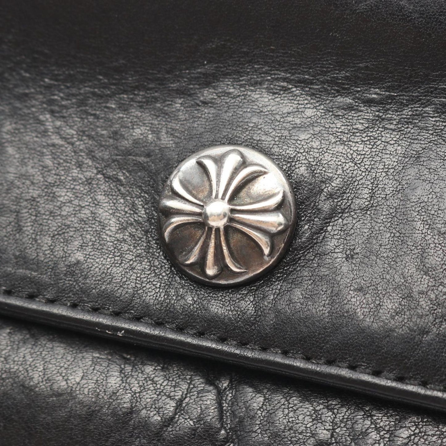 Chrome Hearts Bifold Wallet Judy Cross Button Leather — view 6