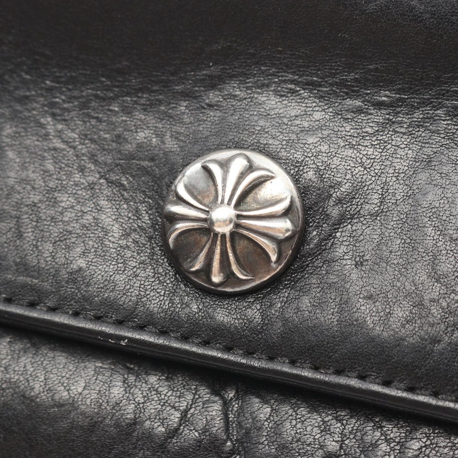 Chrome Hearts Bifold Wallet Judy Cross Button Leather — view 6