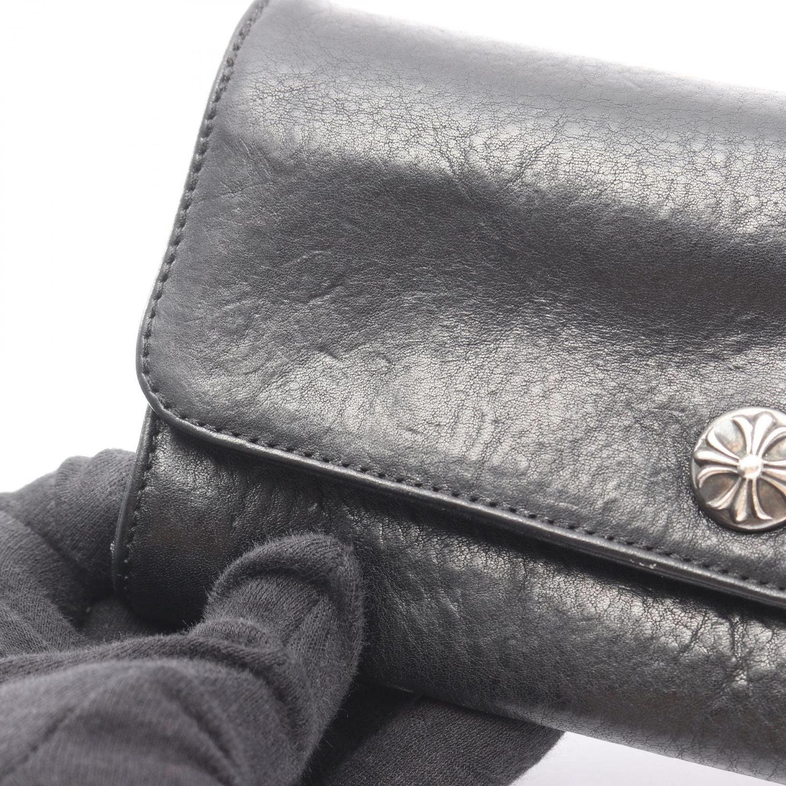 Chrome Hearts Bifold Wallet Judy Cross Button Leather — view 8