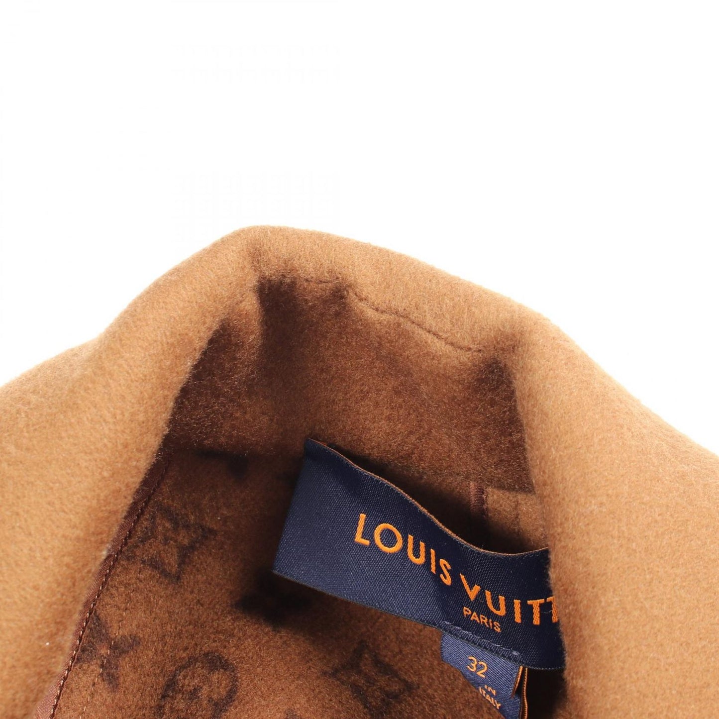 Louis Vuitton Monogram Gold Wool Leather Coat — view 7