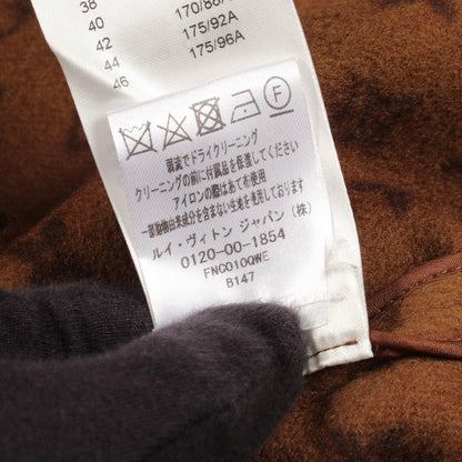 Louis Vuitton Monogram Gold Wool Leather Coat — view 4