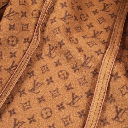 Louis Vuitton Monogram Gold Wool Leather Coat — view 8