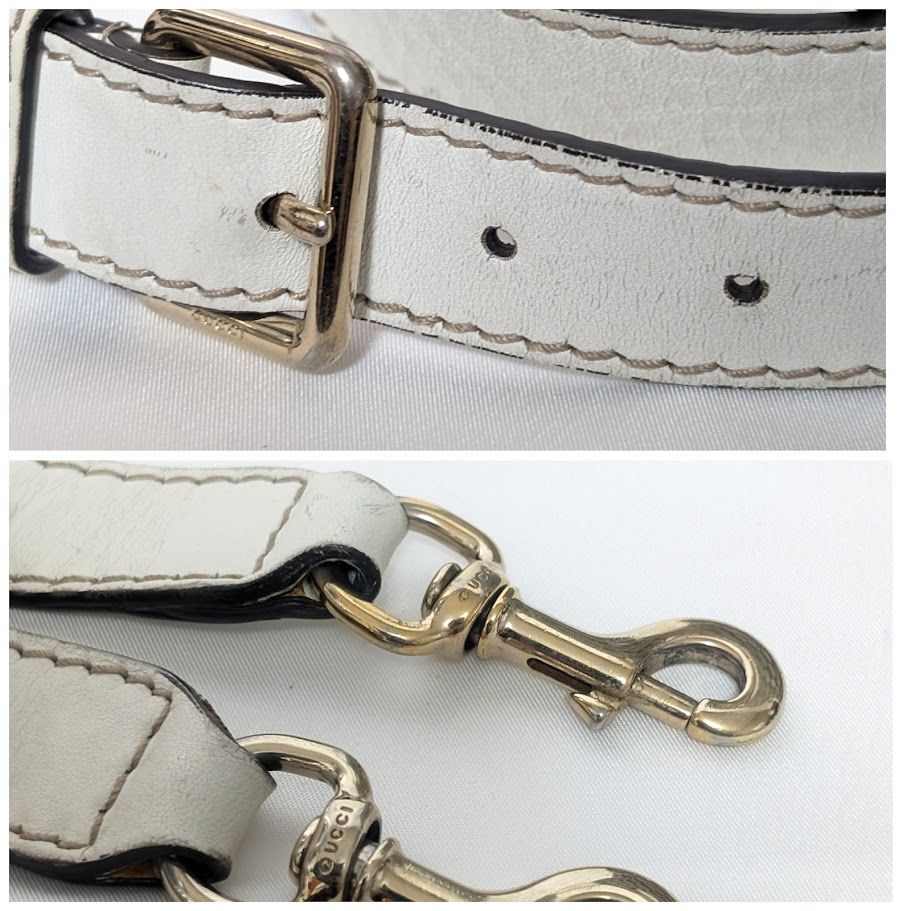 Gucci GG Canvas Sherry Line Navy White 2-Way Shoulder Bag Mini — view 7