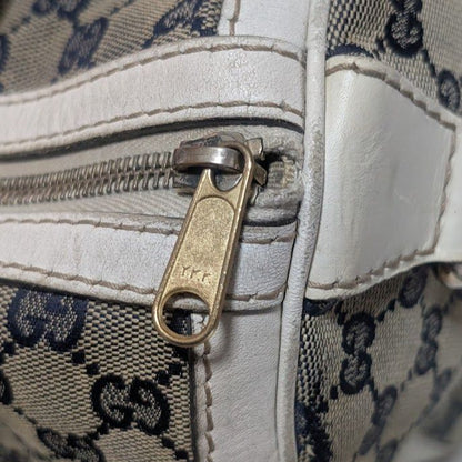 Gucci GG Canvas Sherry Line Navy White 2-Way Shoulder Bag Mini — view 8