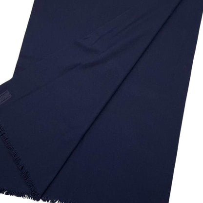 Hermes Shawl Logo Scarf Cashmere Navy — view 6
