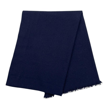 Hermes Shawl Logo Scarf Cashmere Navy — view 2